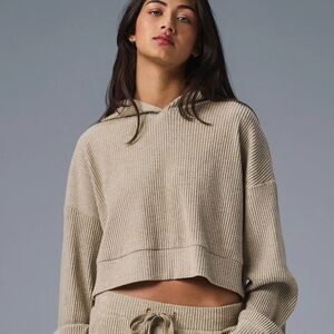ALO YOGA Muse Hoodie in Gravel Heather